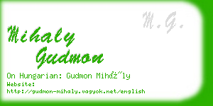 mihaly gudmon business card